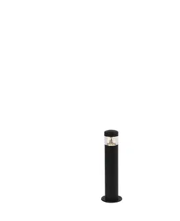 Zahradne stlpove lampy Moderná vonkajšia lampa čierna 40 cm IP44 vrátane LED - Roxy
