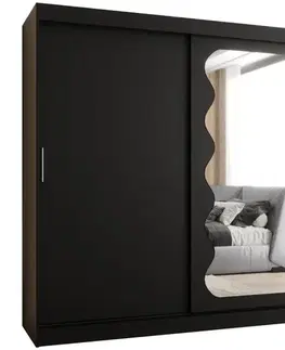 Šatníkové skrine Skriňa Spoti 200 čierna