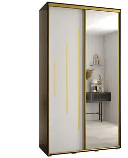 Šatníkové skrine Skriňa 45 Canaris 13 130 čierna/biela/gold
