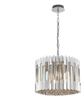 Svietidlá  Krištáľový luster na reťazi RITZ 7xE14/40W/230V chróm ML0394