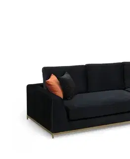 Pohovky a gauče Štvormiestna pohovka Line With Side Table - Black