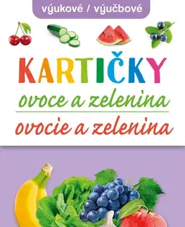 Kartové hry Výukové kartičky (krabička) - Ovoce, zelenina / Výučbové kartičky - Ovocie a zelenina (CZ/SK vydanie)