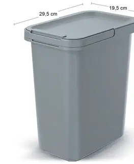 Odpadkové koše NABBI NKS12 odpadkový kôš na triedený odpad 12 l svetlosivá