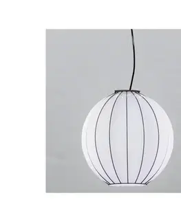 Svietidlá SIRU - Luster na lanku SFERA 1xE27/60W/230V pr. 32 cm čierna/biela benátske sklo RS312-030BLL