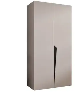 Šatníkové skrine Skriňa Piano 1-100 kašmír/čierna