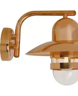 Svietidlá Nordlux - Vonkajšie nástenné svietidlo NIBE 1xE27/60W/230V IP54 medené 24981030