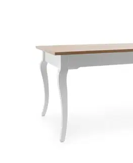 Jedálenské stoly TARANKO Diament DI-S1 rozkladací jedálenský stôl biela / dub Diament