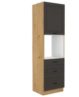 Kuchynské skrinky stojace Kuchynská skrinka STILO grafit mat/artisan 60dps-210 3s 1f