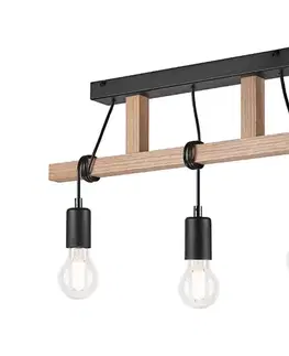 Svietidlá  Prisadený luster LEONIDAS 3xE27/60W/230V LM-3.135 DĄB