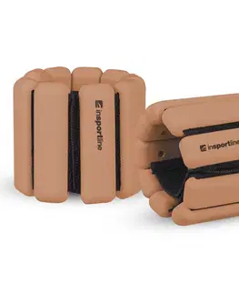 Ostatné fitness náradie Fitness závažie na členok a zápästie inSPORTline Brace 2x0,5 kg mocha mousse