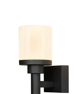 Nástenné svetlá Nástenná záhradná lampa Saponia 17,8x25cm čierna 12W LED IP65