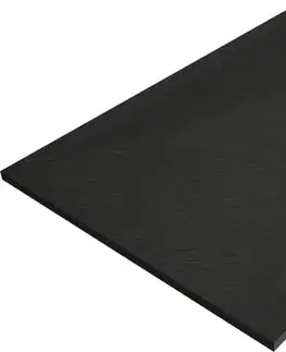 Vane MEXEN/S - Stone+ obdĺžniková sprchová vanička 100 x 70, čierna, mriežka čierna 44707010-B