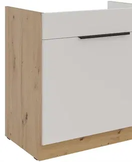 Kuchynské skrinky stojace Kuchynská skrinka Solea cashmere/artisan 80ZL 1S BB