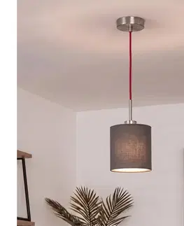 Svietidlá BRILAGI - LED luster na lanku NUBILA 1xE27/60W/230V pr. 14 cm červená/antracit EG32516+BG1574