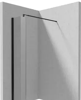 Sprchové dvere Deante Kerria Plus, sprchová zástena typu Walk-In, systém Kerria Plus - 30 cm, čierna, DEA-KTS_N83P