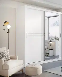 Šatníkové skrine Šatníková skriňa IDEAL 12, biela