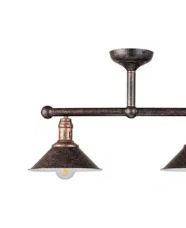 Svietidlá BRILAGI - Luster na tyči FORGE 2xE27/60W/230V medená/patina BRSA6868-2C