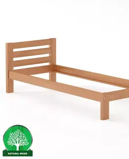 Drevené postele Posteľ borovica LK127–90x200 jelša