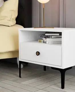 Nočné stolíky Nočný stolík Lizbon 535 - White
