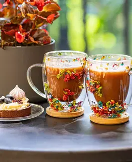 Hrnčeky a šálky 4Home Termo pohár Flowers Hot&Cool 350 ml, 2 ks