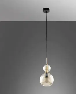 Lampy do obývačky Luster SOPHIA COGNAC 11040 AMBER LW1