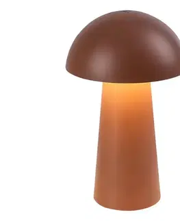 Lampy Rabalux 76039 - LED stmievateľná dotyková vonkajšia lampa MIREO 1,5W/5V IP44 1200 mAh USB hnedá 76039