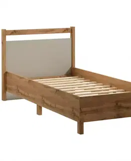 Jednolôžkové postele Posteľ Indygo L90 dub wotan-beige