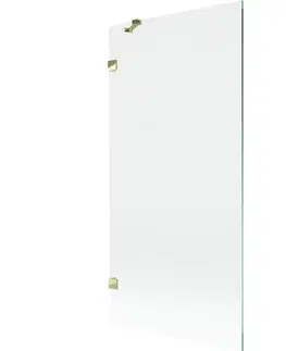 Sprchové dvere MEXEN/S - Lunar vaňová zástena FIX 90 x 150, transparent, zlatá 897-090-000-50-00