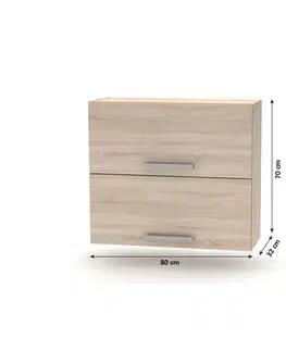 Kuchynské horné skrinky KONDELA Nova Plus NOPL-015-OH kuchynská skrinka dub sonoma