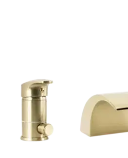 Kúpeľňové batérie REA - Trojdielna vaňová batéria RIVEN Brush Gold REA-B0494