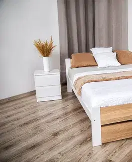 Postele Elvisia Posteľ LEA s matracom a roštom | 90 x 200 cm Farba: dub sonoma