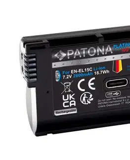 Predlžovacie káble PATONA - Akumulátor Nikon EN-EL15C 2600 mAh Li-Ion Platinum s USB-C PT1363