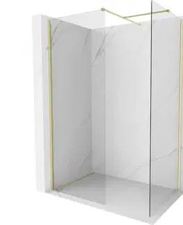 Sprchové dvere MEXEN/S - Kyoto-X Sprchová zástena WALK-IN 80 x 70, transparent 10 mm, zlato kefovaná 800-080-202-55-00-070-X