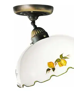 Svietidlá Kolarz 731.10.117 - Prisadené stropné svietidlo NONNA 1xE27/75W/230V, priemer 30 cm, s motívom citrónov 731.10.117