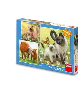 Do 99 dielikov Dino Puzzle Rodinka 3x55 Dino