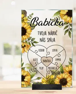 Tabuľky s venovaním (darčeky) Darček pre babičku - plaketa so srdcom