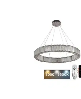 Svietidlá  LED Stmievateľný luster na lanku LED/50W/230V 3000-6500K chróm + diaľkové ovládanie J6325/CH