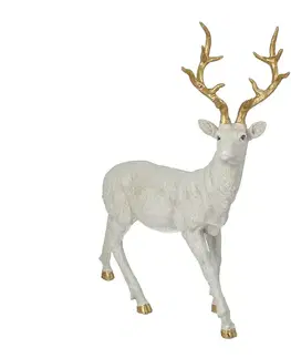 Vianočné dekorácie Dekorácia Deer 40x12x45 cm white