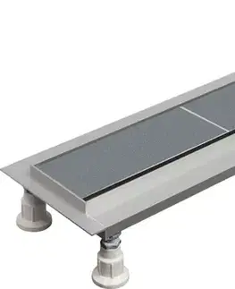 Sprchové žľaby DEANTE - Odtokový žľab Neo, chróm, podlahový, 70 cm - obojstranný KNS_007D