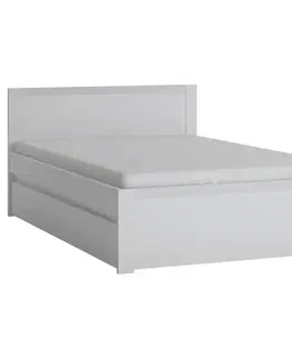 Dvojlôžkové postele Posteľ Novi NVIZ02 120 1S biela alpin/pvc biela supermat