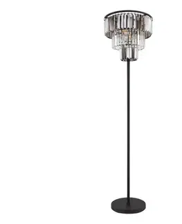 Lampy Globo 15695S - Stojacia lampa NAXIS 3xE27/40W/230V pr. 40 cm čierna 15695S