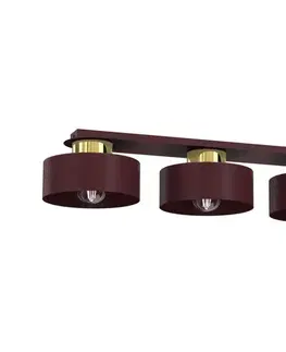 Svietidlá  Stropné svietidlo MARTI 3xE27/15W/230V 68x20,5 cm bordová/zlatá 9700