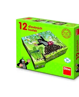 Obrázkové kocky Dino Toys Drevené kocky Krtko a priatelia 12 Dino