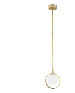 Svietidlá Argon 8257 - Závesný luster SATURNIA na lanku 1xG9/6W/230V, zlatý 8257