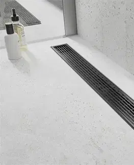 Sprchovacie kúty MEXEN/S - Flat M33 odtokový žľab 100, čierny 1733100-15