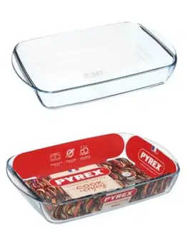 Pekáče a zapekacie misy PYREX Pekáč s ušami hranatý, 40x27x7cm, 4,9L, sklo číre PYREX