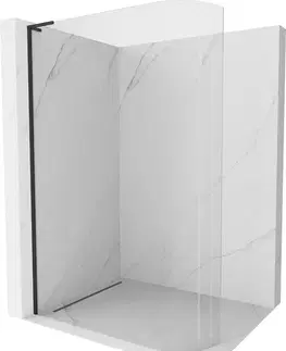 Sprchové dvere MEXEN/S - KiotoL Sprchová zástena WALK-IN 110 x 200, transparent, čierna 800-110-103-70-06