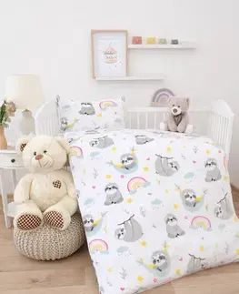 Detské obliečky MKLozkoviny.sk Obliečky mikroplyš do postieľky Exclusive – Leňochod - 100 × 135 cm - 40 x 60 cm