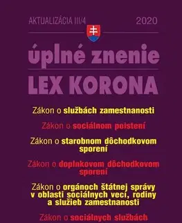 Dane, účtovníctvo Aktualizácia III/4 - LEX KORONA - Práca, mzdy, zamestnávanie