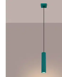 Svietidlá BRILAGI - LED luster na lanku CRESTO 1xGU10/10W/230V tyrkysový BR.1944